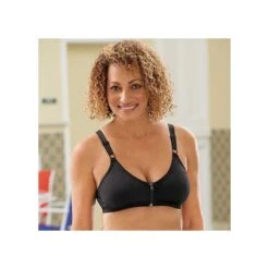 Zip-Front Bra - Black