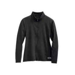 Zip-Front Collared Shirt - Black