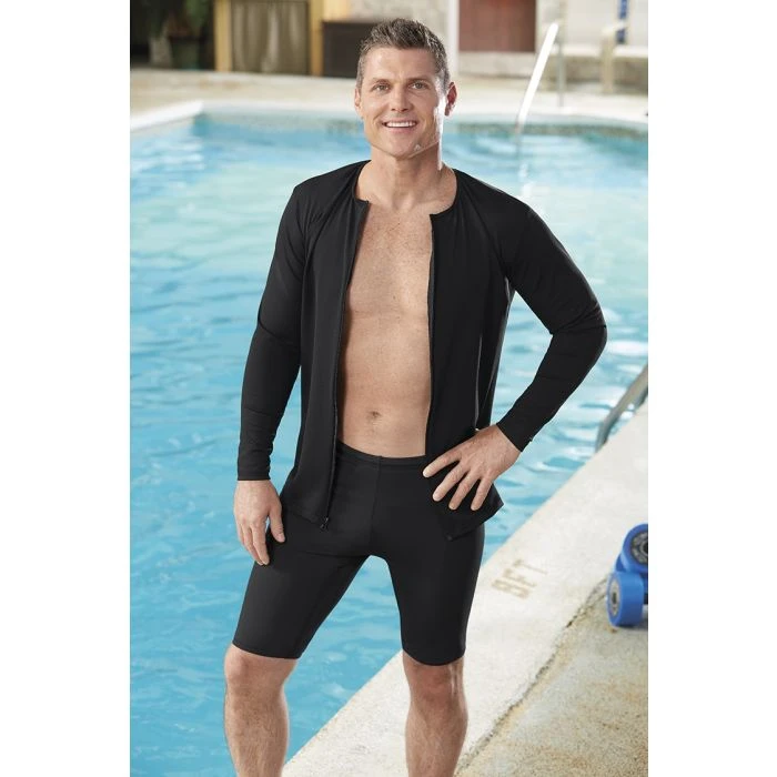 Men's Unlined Aqua Shirt- Black 1 Men's Unlined Aqua Shirt- Black