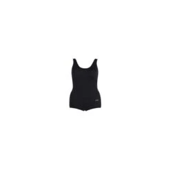 Scoop Back Tank W/ Modesty Panel - Black