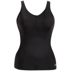 Princess Seam Zippered Top - Black