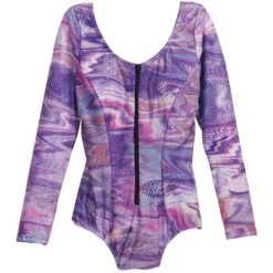 Zip-Front Support Tank With Sleeves - Wisteria W/ Wisteria