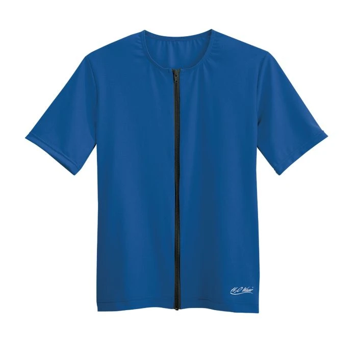 Short Sleeve Zip-Front Aqua Shirt - Deep Sea 1 Short Sleeve Zip-Front Aqua Shirt - Deep Sea