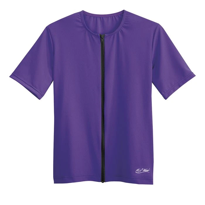 Short Sleeve Zip-Front Aqua Shirt - Prizm 1 Short Sleeve Zip-Front Aqua Shirt - Prizm