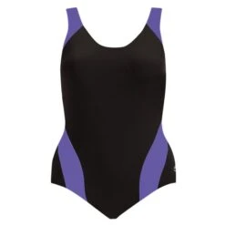 Side Accent Support Tank - Scoop Back- Black W/ Prizm