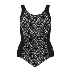 Ruched Front Support Tank -Regular Torso- Black W/ Raven