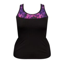 Workout Top W/Accent Trim - Black W/ Harmony Accent