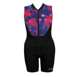 Zip-Front Unitank With Support - Black W/ Nova